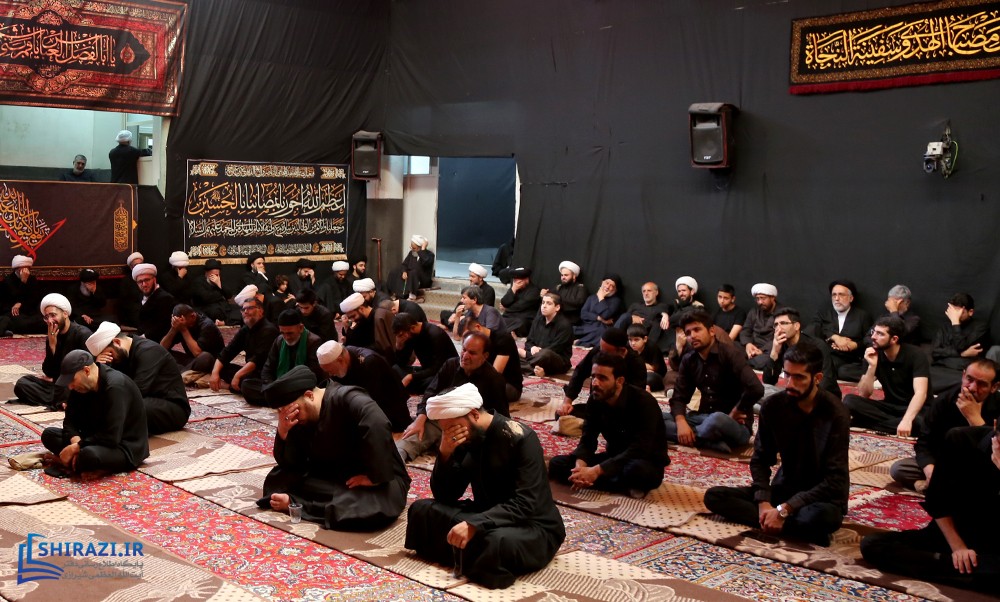 Shraz 059 بزرگداشت عاشورای حسینی در بیت آیت الله العظمی شیرازی دام ظله در شهر ...